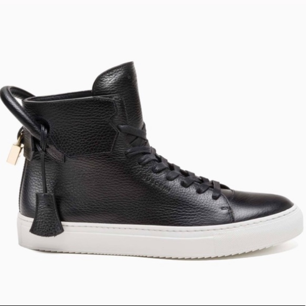 Buscemi's 125mm sneakers in EUC- black grained calf leather hand made in Italy.